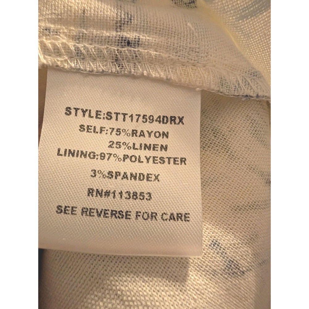 Women's 3X Sugarlips Amalfi Coast Lemon Puff Sleeve Top Blouse Rayon Linen - Picture 11 of 12